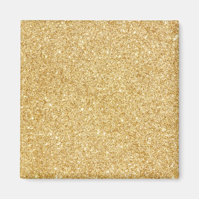 Elegant Faux Guld Glitter Magnet (Framsidan)
