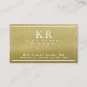 elegant faux guld / guldfärgad chic visitkort