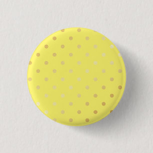 elegant faux guld gult polka dots knapp