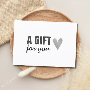 Elegant Faux Guld Heart Beauty Gift Certificate Rabattkort