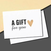 Elegant Faux Guld Heart Beauty Gift Certificate