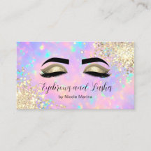 Elegant Faux Guld Holografiska Eyelash Eyebrow Spa