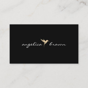 Elegant Faux Guld Humming Bird Affärskort Visitkort