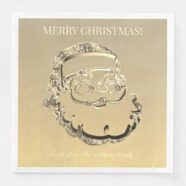 Elegant Faux Guld Jultomten God jul Pappersservett