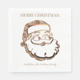 Elegant Faux Guld Jultomten God jul Pappersservett
