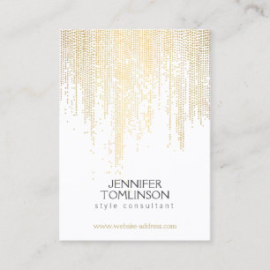 Elegant Faux Guld-konfetti-punkter på vita stora Visitkort