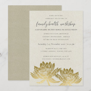 ELEGANT FAUX GULD LOTUS KRAFT WORKSHOP EVENT INBJUDNINGAR
