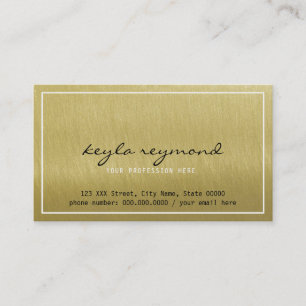 elegant faux guld luxe-presentation visitkort