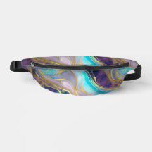 Elegant Faux Guld med Teal and Lila Opal Stone