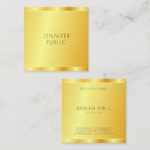 Elegant Faux Guld Modern Professionell Mall Fyrkantigt Visitkort