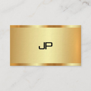 Elegant Faux Guld Monogram Modern Professionell Visitkort