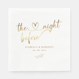 Elegant Faux Guld natten före Bröllop Pappersservett