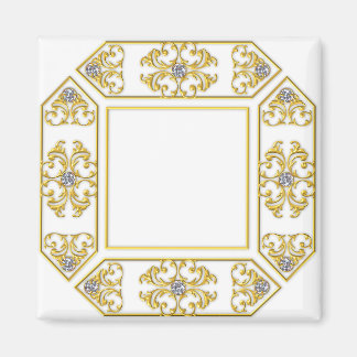 Elegant Faux Guld och Diamond gör ditt eget magnet