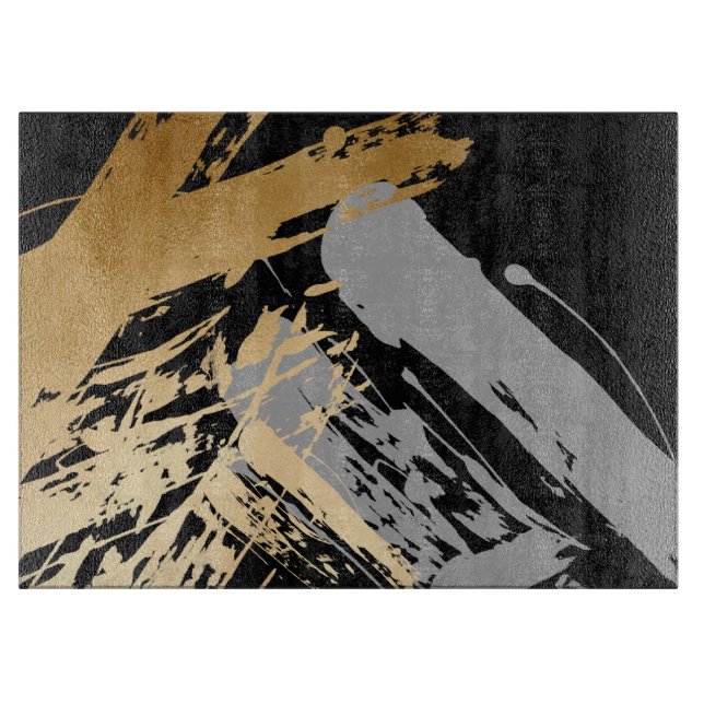 elegant faux guld och grått brushstroks (Framsidan)