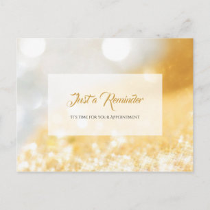 Elegant FAUX Guld och Silver Bokeh Möte Vykort
