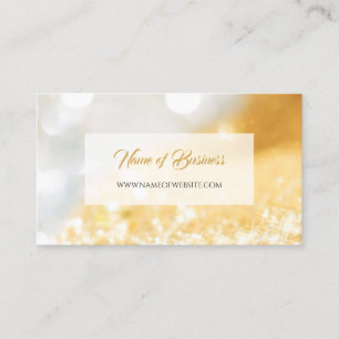 Elegant FAUX Guld och Silver Glitter Bokeh Gnistra Visitkort