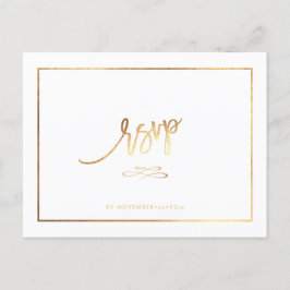 Elegant Faux Guld OSA Postkort Meddelande Vykort