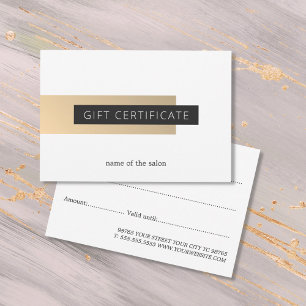 Elegant Faux Guld Rand White Geometric Beauty