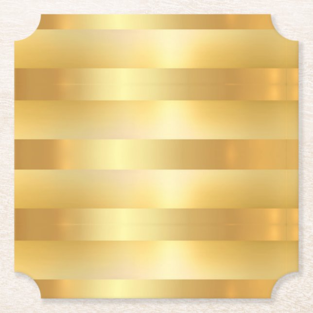 Elegant Faux Guld Trendig Modern tom mall Underlägg Papper (Framsida)