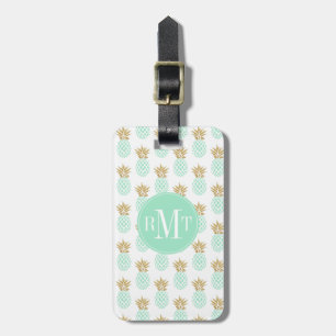 Elegant faux guld tropiska ananas mönster bagagebricka