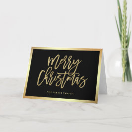Elegant Faux Guld Typography | God jul Helgkort