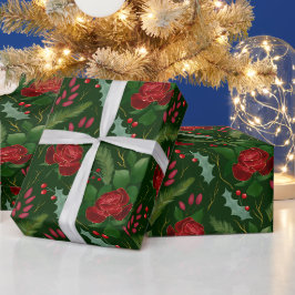 Elegant faux guld vattenfärgen ro gräs bär presentpapper