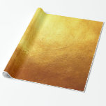 Elegant Faux guldfärgsutskriven Struktur Presentpapper<br><div class="desc">Faux Gold Foil Wrapping Papper</div>