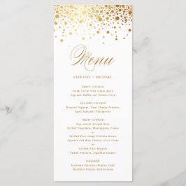Elegant Faux guldfeta konfetti Bröllop Meny