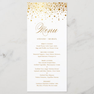 Elegant Faux guldfeta konfetti Bröllop Meny