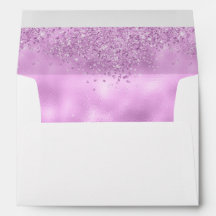Elegant Faux Lilac Glitter och Foil Bröllop