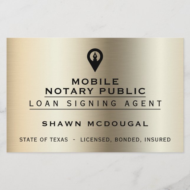 Elegant faux metallflytare flygblad (Framsidan)