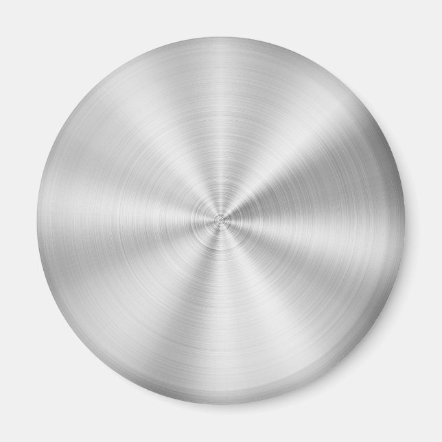 Elegant Faux Metallic Shiny Silver Magnet (Framsidan)