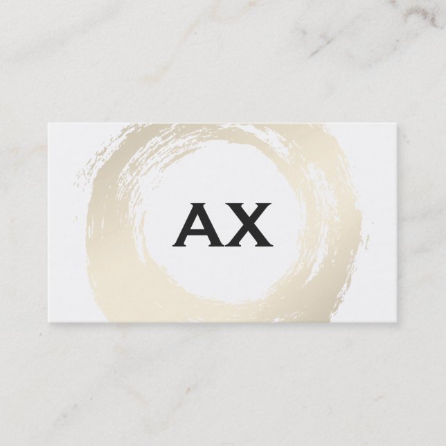 Elegant Faux Platina Borrstad Monogram Visitkort (Framsida)
