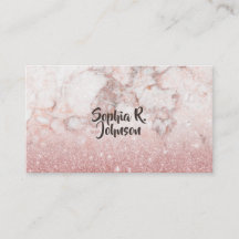 Elegant Faux Ro Glitter White Marble Ombre