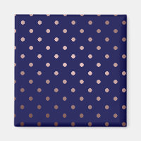 elegant faux ro guld blå polka dots