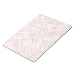 Elegant faux ro guld blommigt mandala design anteckningsblock
