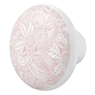 Elegant faux ro guld blommigt mandala design knopp