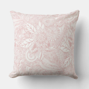 Elegant faux ro guld blommigt mandala design kudde