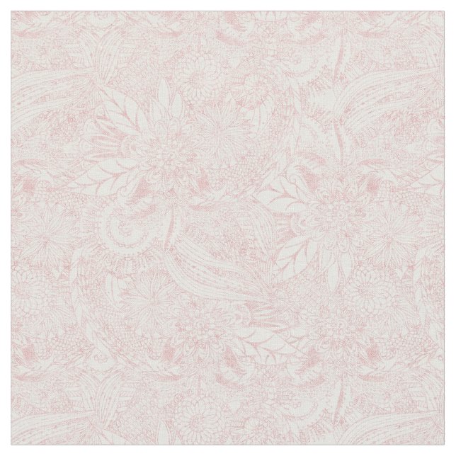 Elegant faux ro guld blommigt mandala design tyg (Närbild)