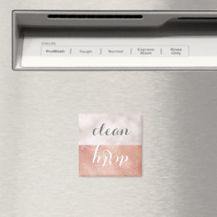 Elegant Faux Ro Guld Marble Dishwasher Magnet