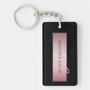 Elegant Faux Ro Guld Namn och Initialer