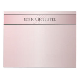 Elegant  Faux Ro Guld | Namn och Initialer Anteckningsblock