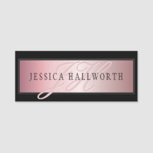 Elegant  Faux Ro Guld | Namn och Initialer