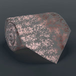 elegant faux ro guld och grått brushstroks slips<br><div class="desc">Modern utformning och snyggt som representerar faux ro guld och grått-penseldrag.</div>