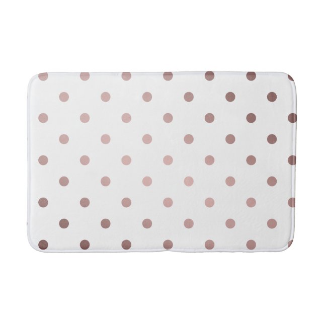 elegant faux ro guld polka dots badrumsmatta (Framsidan)