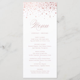 Elegant Faux Ro guldfeta konfetti Bröllop Meny