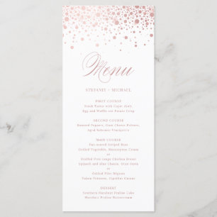 Elegant Faux Ro guldfeta konfetti Bröllop Meny