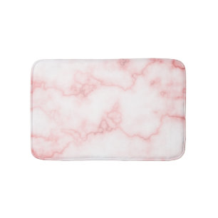 Elegant Faux Rosa Marble Bath Mat Badrumsmatta