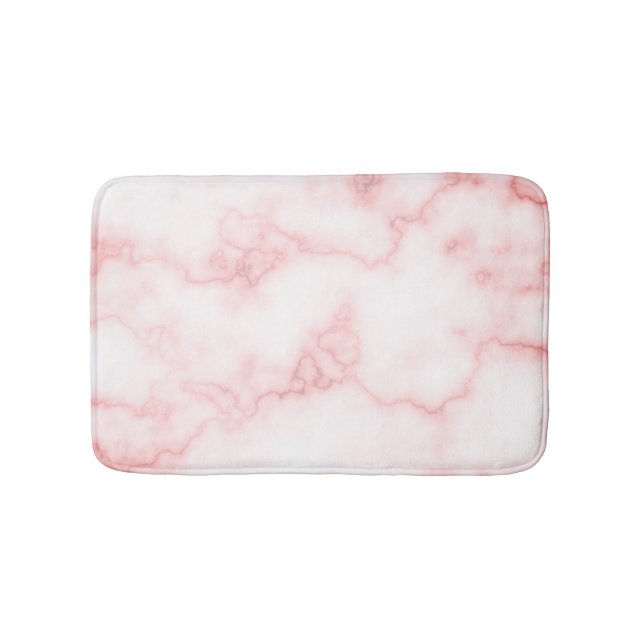 Elegant Faux Rosa Marble Bath Mat Badrumsmatta (Framsidan)