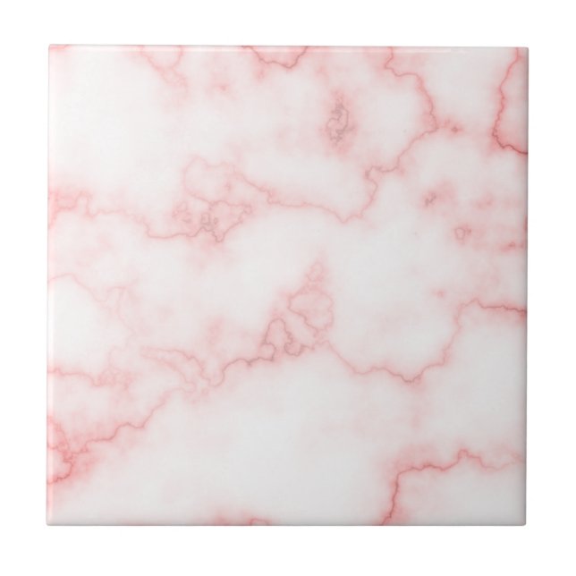 Elegant Faux Rosa Marble Kakelplatta (Framsidan)